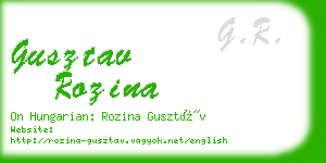 gusztav rozina business card